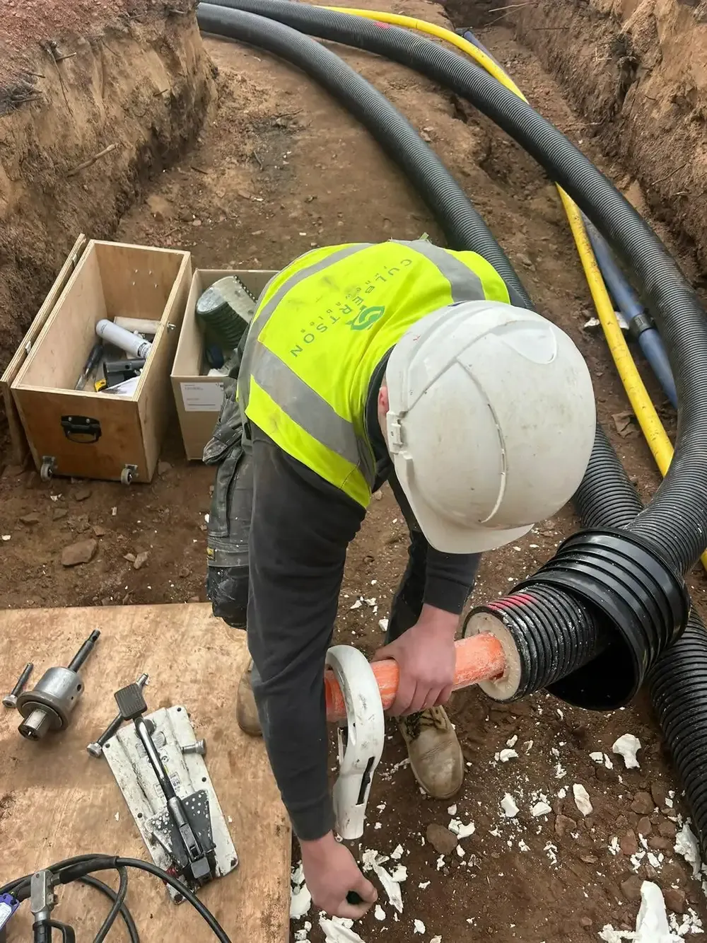 District heating installation on site