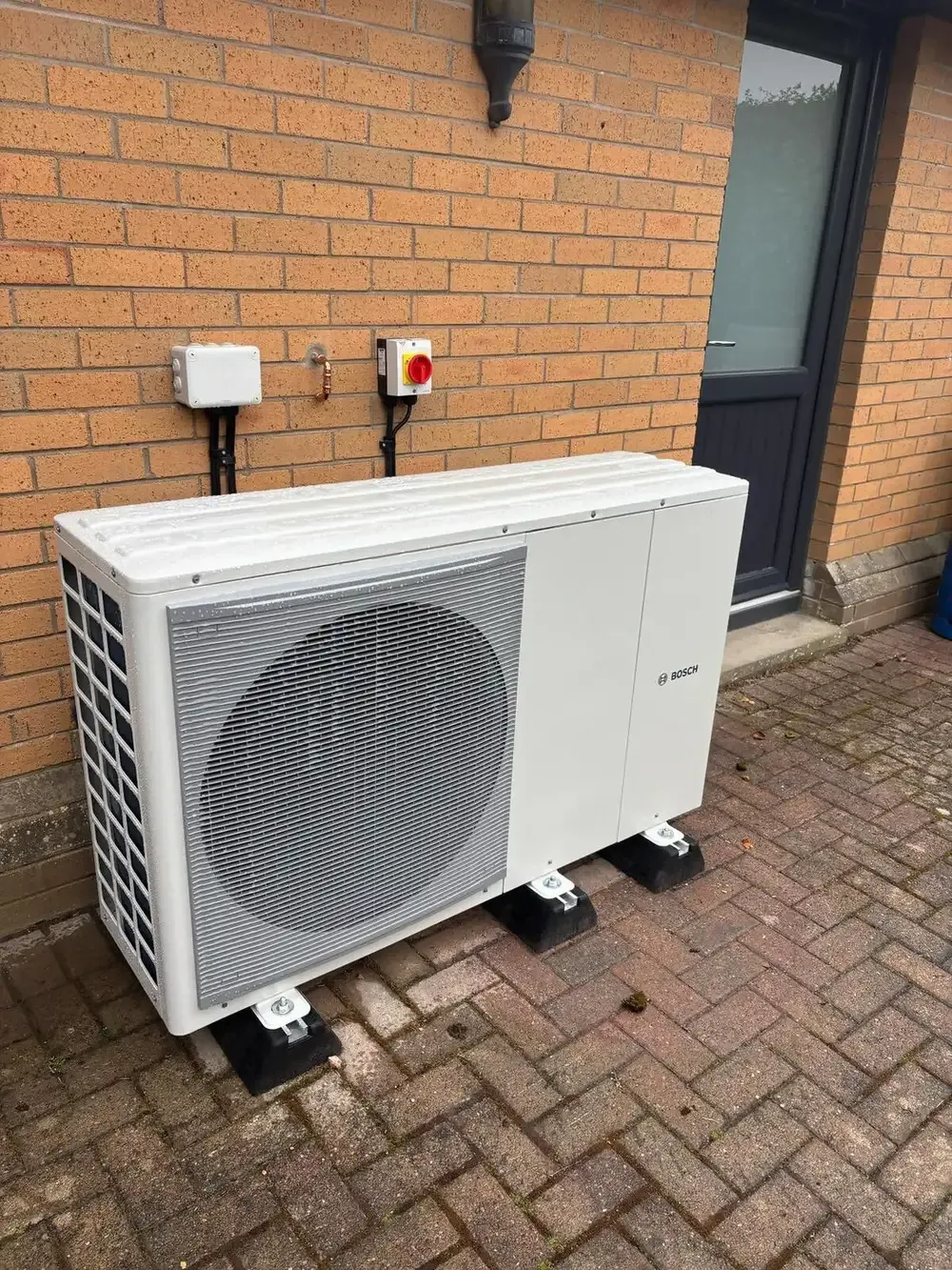 Air source heat pump installed at a Scottish home