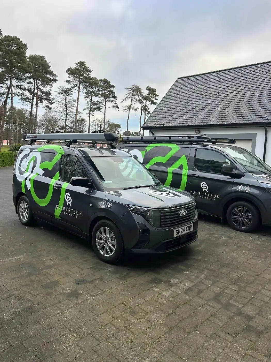 Culbertson Renewables van at a customer's property in Edinburgh