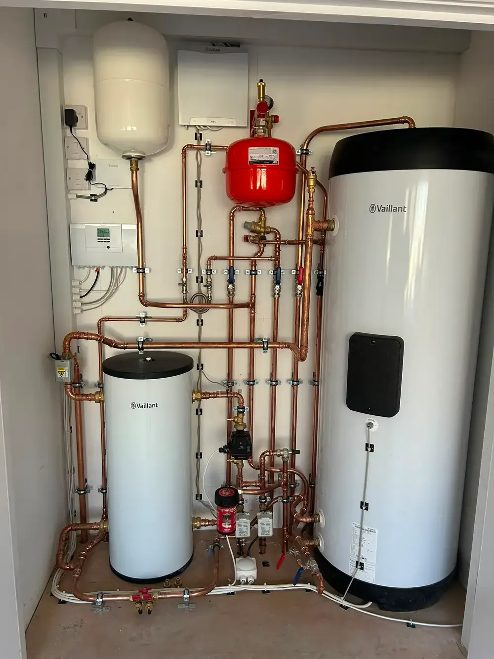 Commercial heat pump plant room