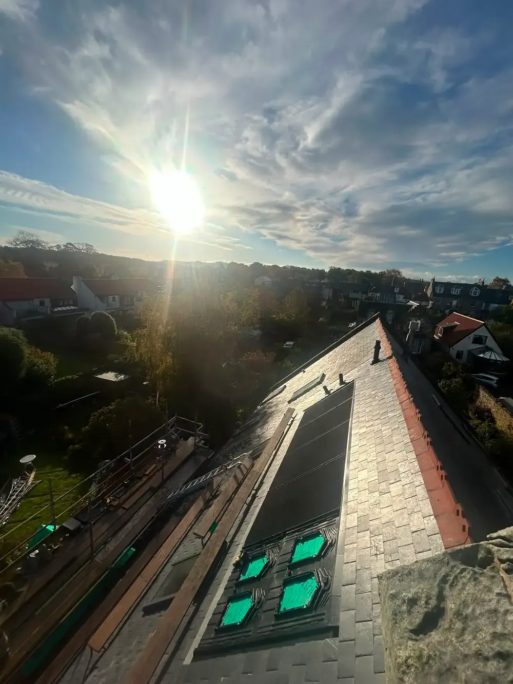 Completed rooftop solar PV array installed by Culbertson Renewables
